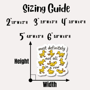 Funny Ducks Not In A Row Sticker - Sarcastic Laptop or Water Bottle Decal image 3