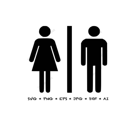 Download Women Men Bathroom Svg Png Eps Jpg Dxf for Silhouette | Etsy