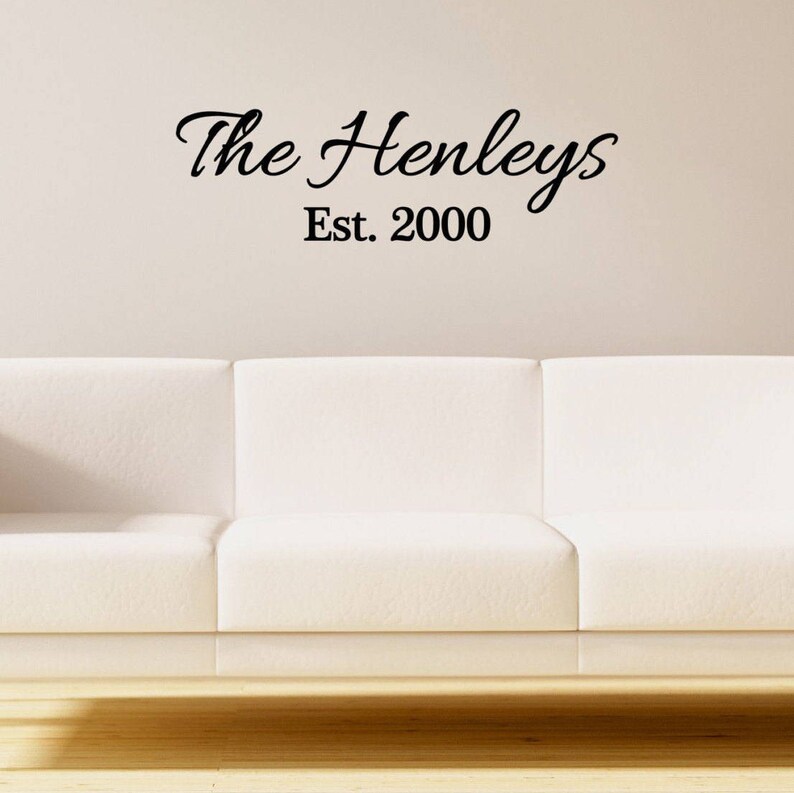 Custom Family Last Name Vinyl Decal Wall Art Decals Home Etsy