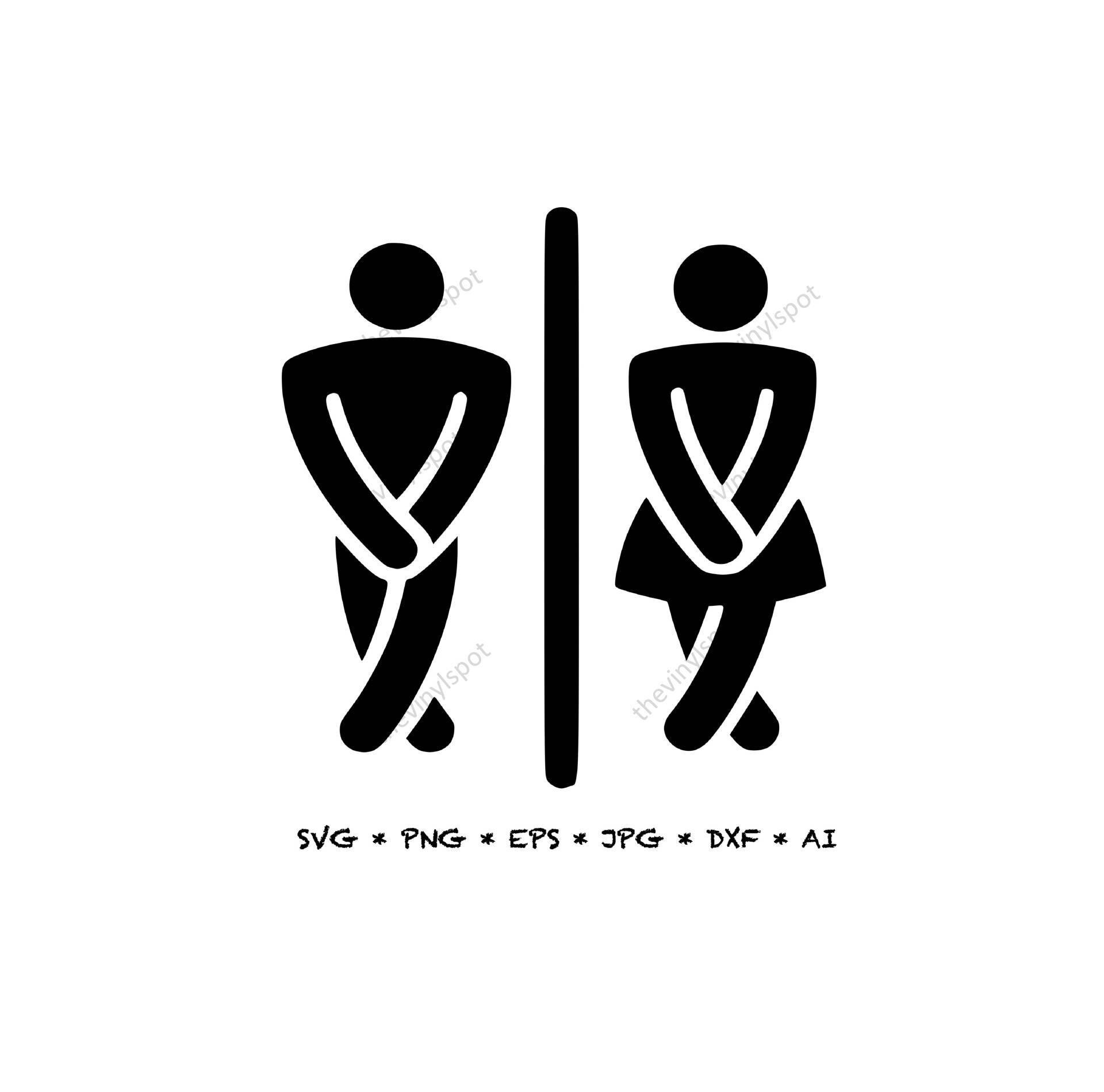 Download Crossed Legs Bathroom Svg Png Eps Jpg Dxf Silhouette Etsy