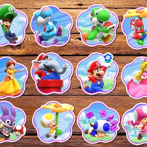Super Mario Bros Wonder Stickers Set of 12 | Vinyl Stickers