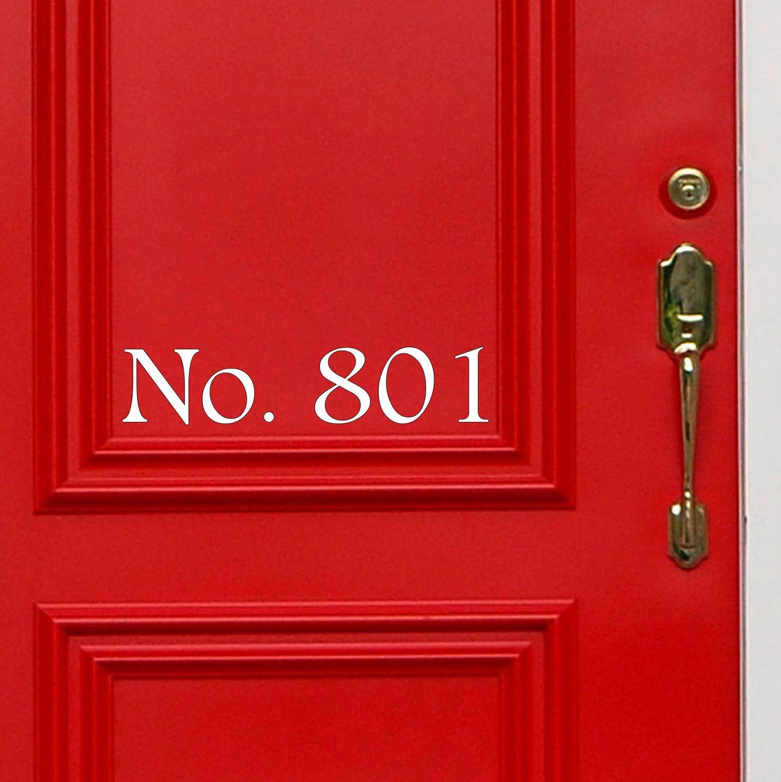 Custom House Number Vinyl Door Decal Address Decals Home Etsy