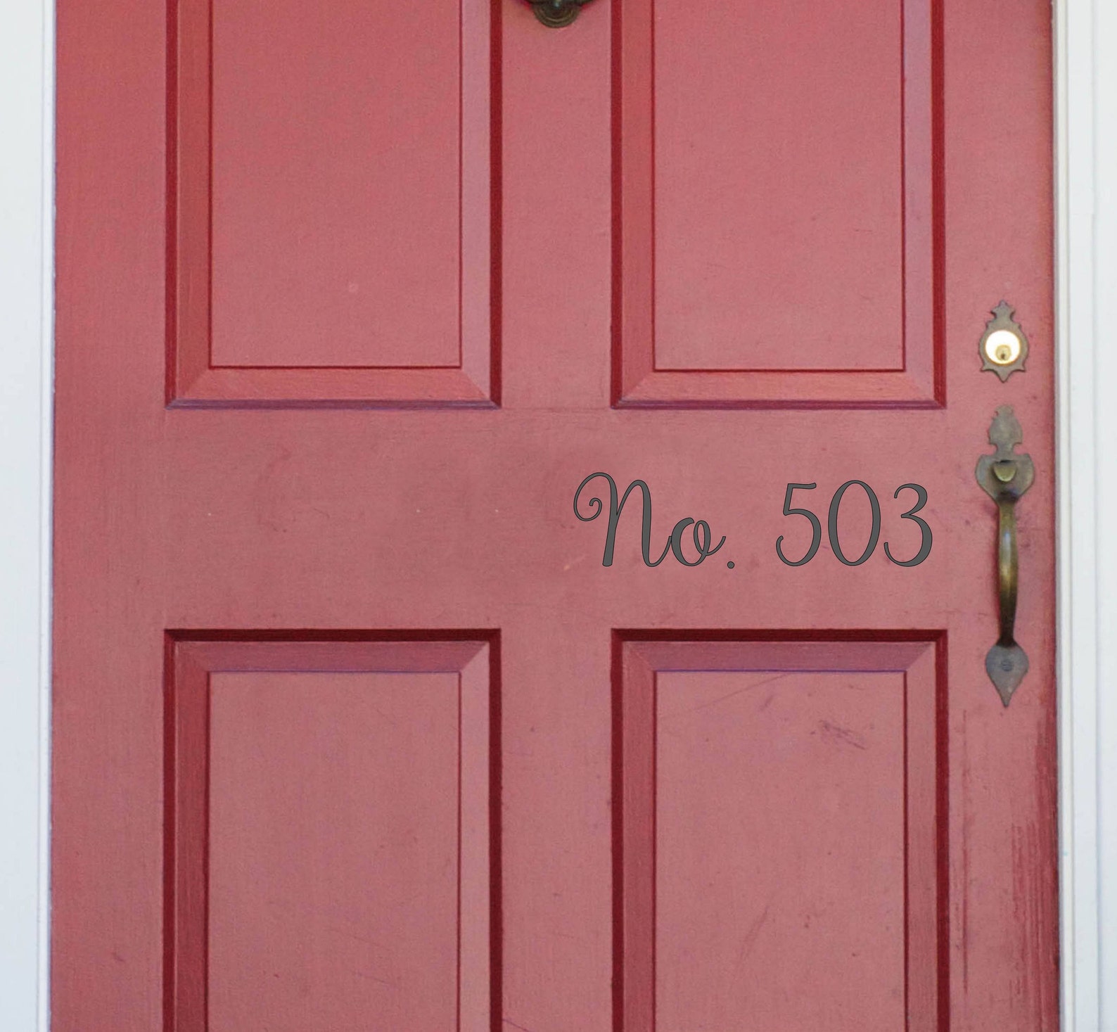 Custom House Number Vinyl Door Decal Address Decals Home Etsy