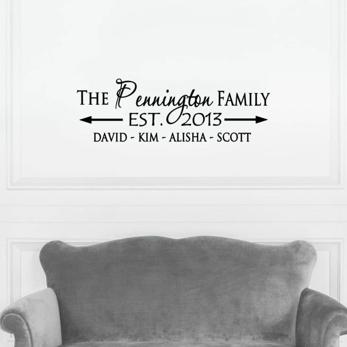 Custom Family Last Name Vinyl Decal Wall Art Decals Home Etsy