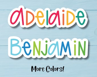 Personalized Name Stickers, Custom Decal Water Bottle, Laptop, School Supplies