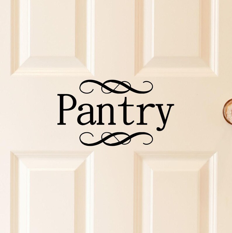 Pantry Vinyl Decal Kitchen Decals Home Wall Art Door Etsy