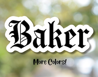 Gothic Personalized Name Stickers - Laptop, Water Bottle, School Decals