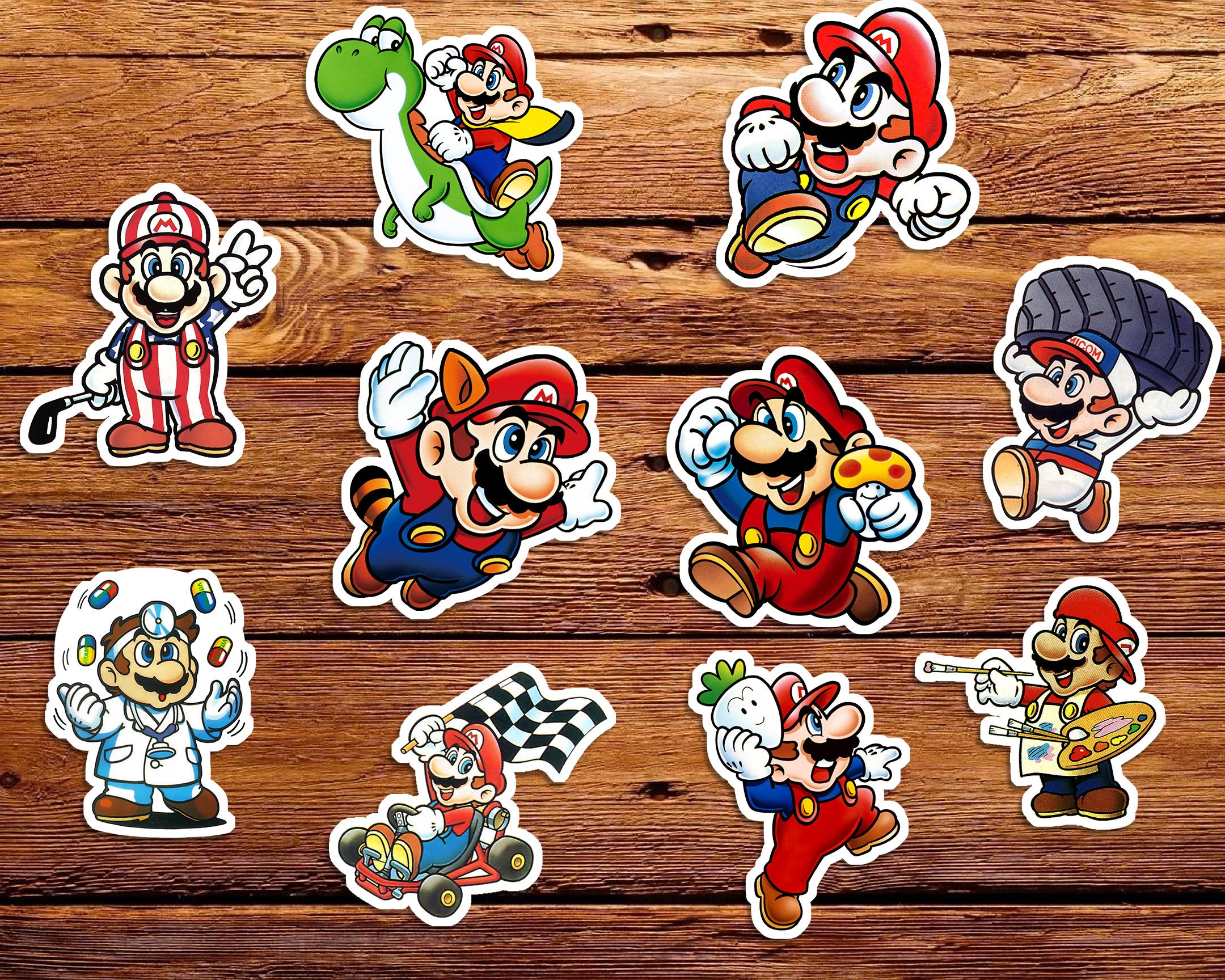 Super Mario Odyssey Kingdoms Stickers Set of 13 Vinyl 