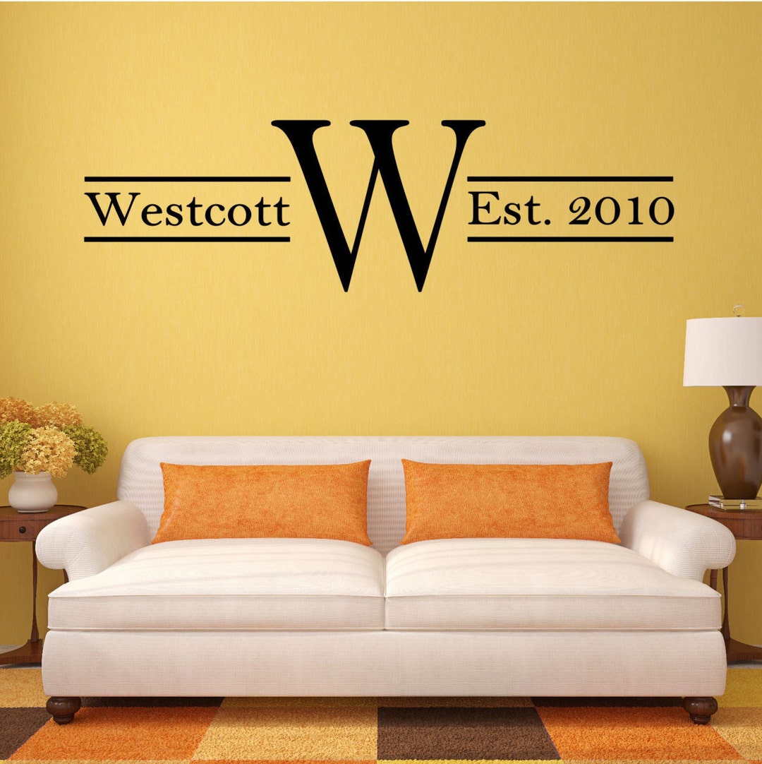 Custom Family Last Name Vinyl Decal Wall Art Decals Home Etsy
