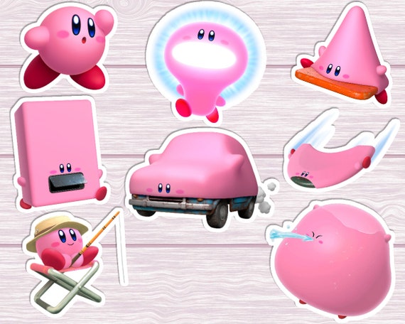 Set of 8 Kirby and the Forgotten Land Sticker Pack Kirby -  Israel