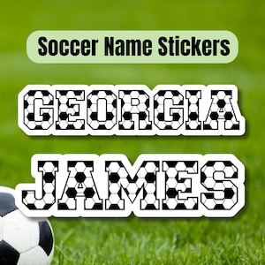 Personalized Soccer Name Sticker - Custom Water Bottle, Gear Decal