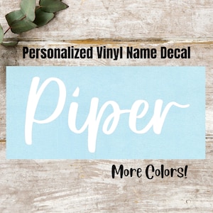 Personalized Vinyl Name Decal - Custom Sticker for Water Bottles, School Supplies, Notebooks