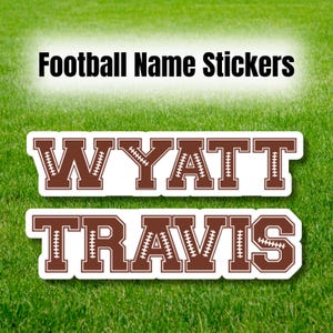 Personalized Football Name Sticker - Custom Water Bottle and Gear Decal