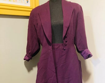 80s90s Green and Purple Leisure Suit