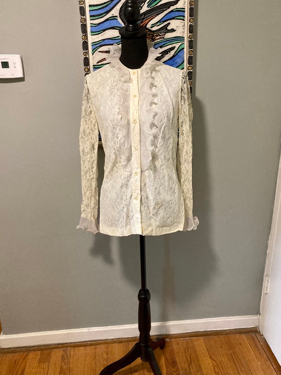 victorian blouse 70s semi - Gem