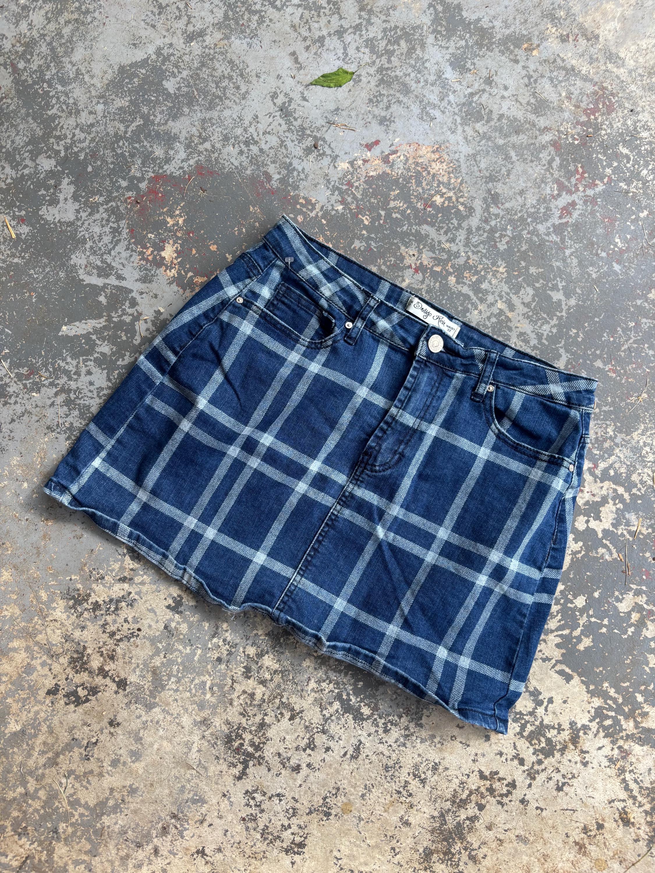 Checkered Skirt Plus Size