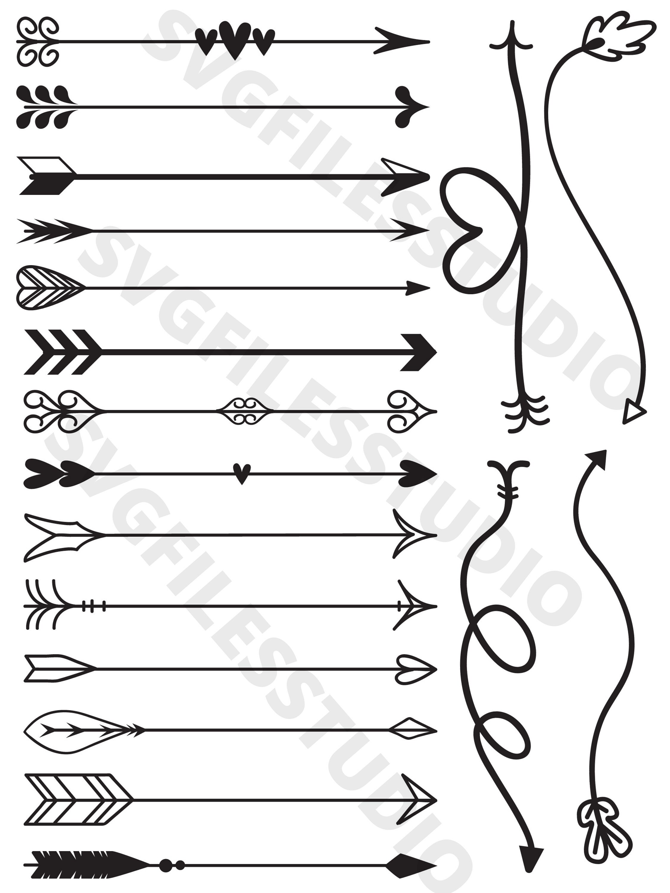 22 Flecha Svg, Flecha Clipart,Arrow vector,Digital Cutting File Graphic ...
