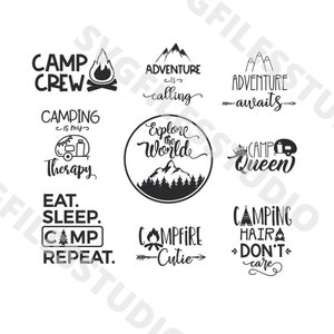 18 unique camping SVG bundle