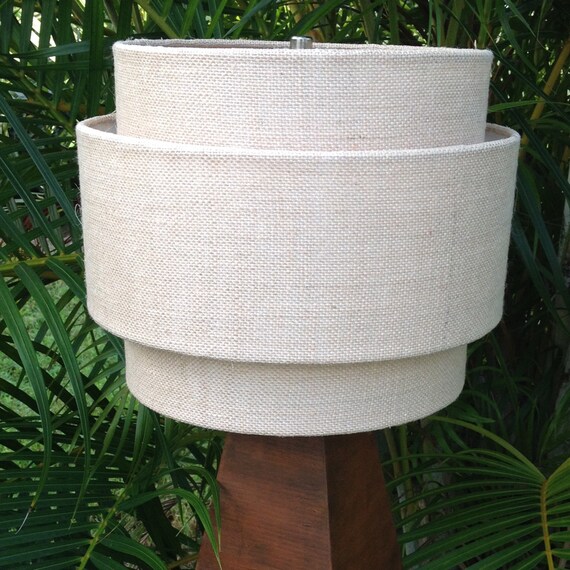 3 Tier 12 Hardback Lampshade In Florida Sand Burlap Fabric Best For Small Table Lamps Free To Lower 48 States
