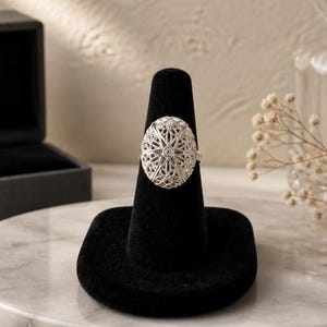 Plain and Simple Silver Essential Oil Diffuser Ring, Aromatherapy Ring, Wear Your Oils