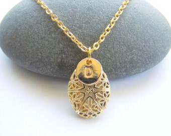 Initial Demi Essential Oil Diffuser Necklace Customized | Etsy