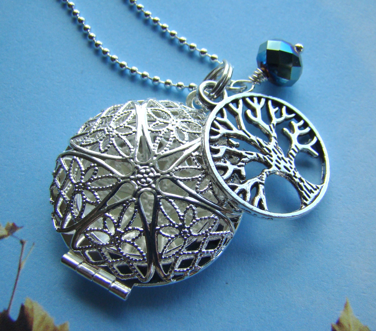 Tree of Life Essential Oil Diffuser Necklace, Aroma Therapy Necklace - Etsy