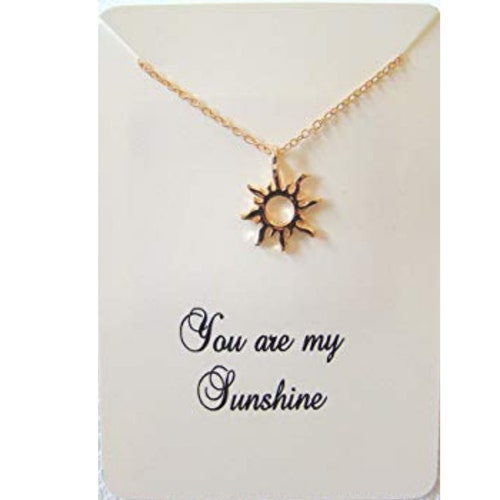 You Are My Sunshine Necklace Sterling Silver Pendant Etsy