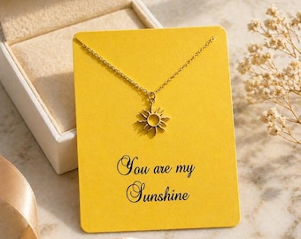 Dainty Sun Pendant Necklace: Gold Dipped Layering Jewelry