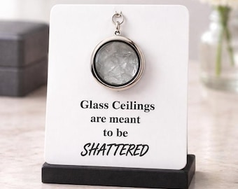 Shattered Glass Key Chain: Breaking Glass Ceilings, 30mm