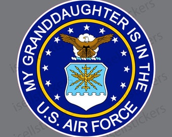 NV-4073 My Granddaughter Is In The US Navy Bumper Sticker Window Decal