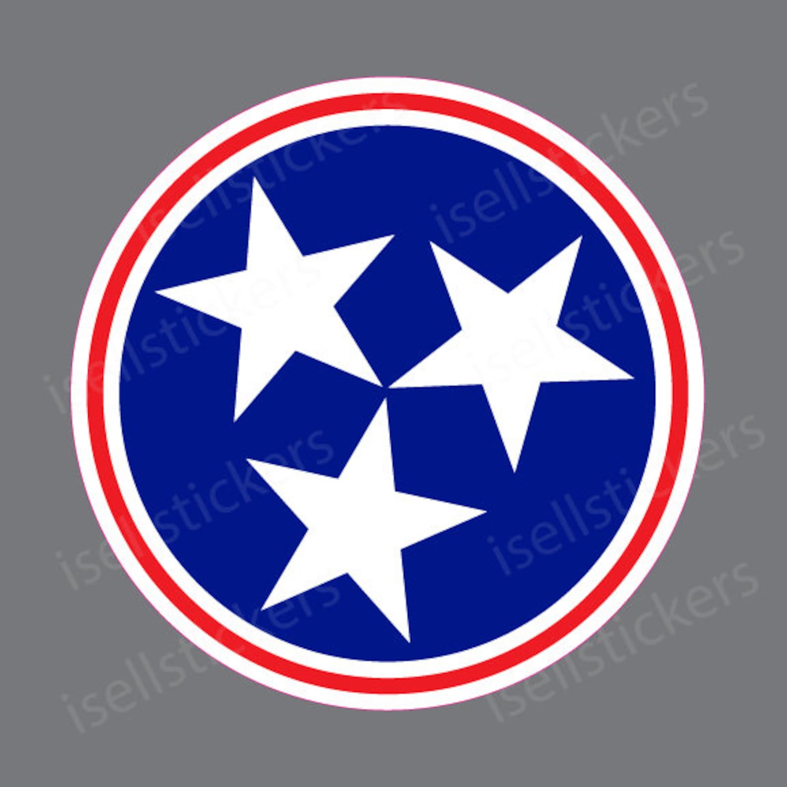 FL15005 TN Tristar Tennessee Tri Star Flag Window Decal Etsy