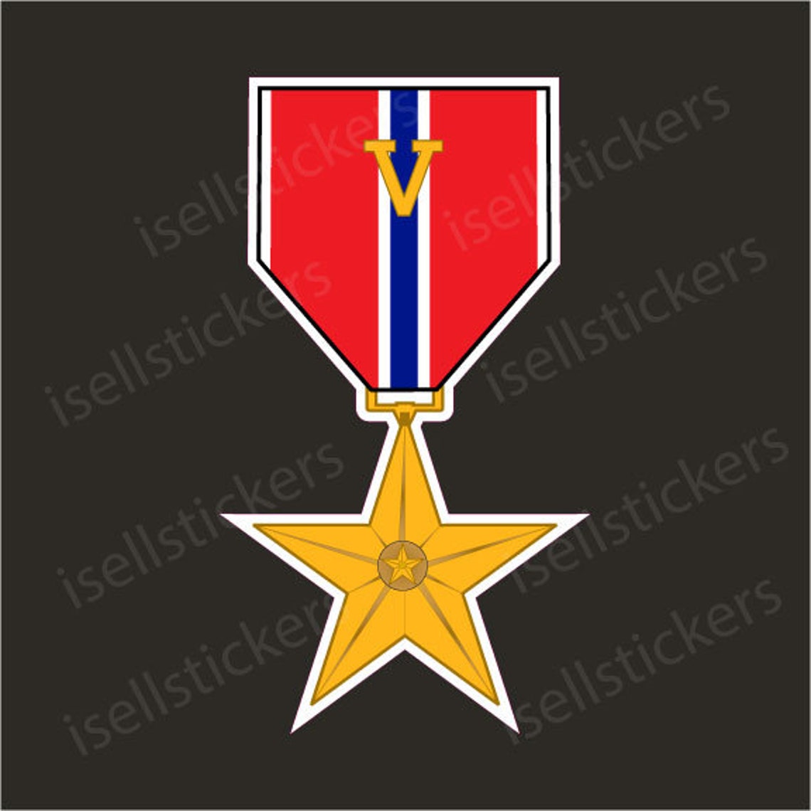 AR2168 Military Bronze Star Medal VDevice Army Marine Navy Etsy
