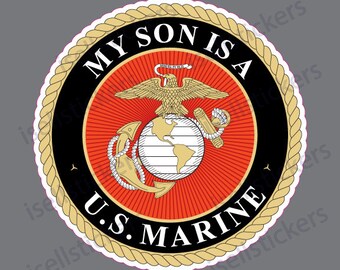 My Son is a Marine Decal - Etsy