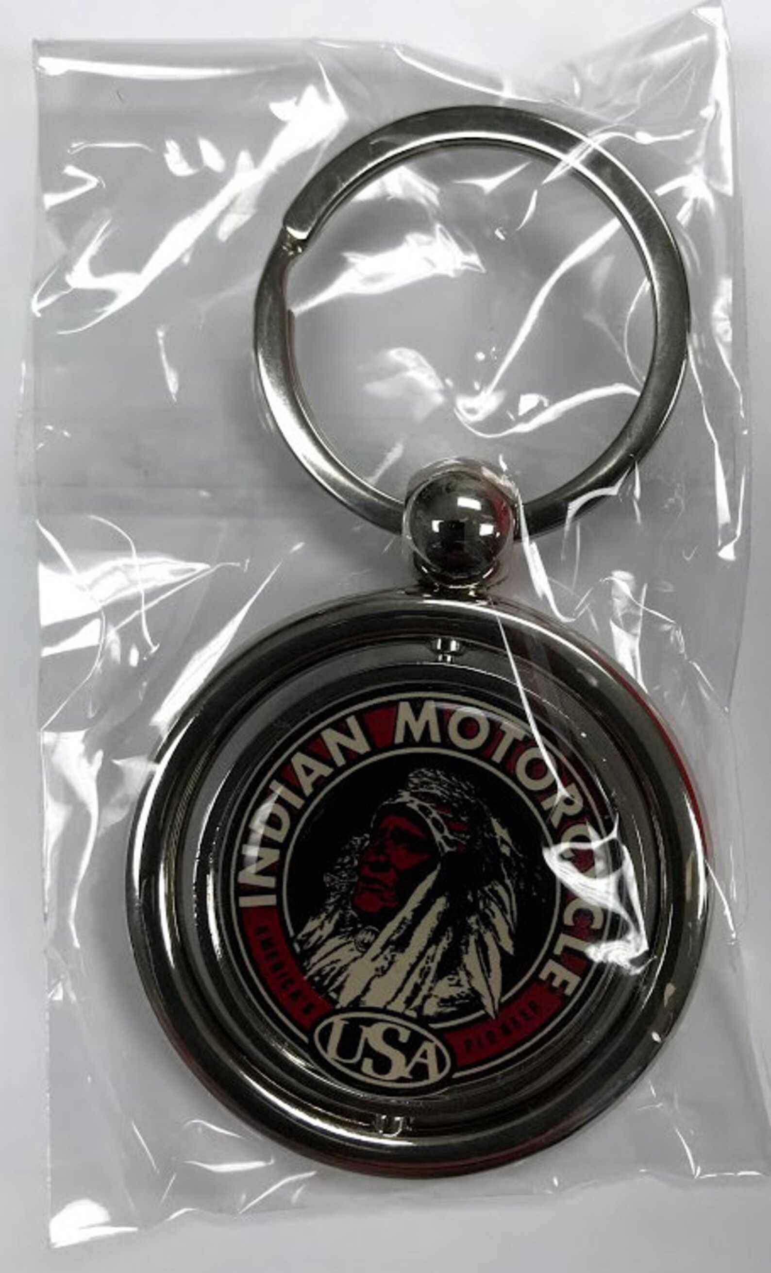 IND002 Indian Motorcycle 1901 Keyring Keychain Silver Metal Etsy
