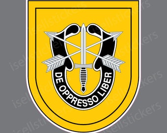 DE OPPRESSO LIBER NEW! VINTAGE 1980S STICKER 2 PACK 19TH SPECIAL FORCES 