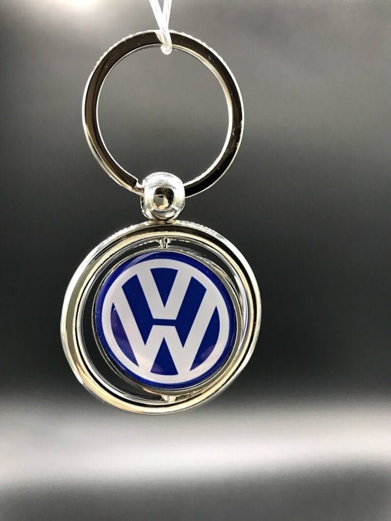 VWKR108 VW Volkswagen Keyring Keychain Silver Metal Ring Etsy