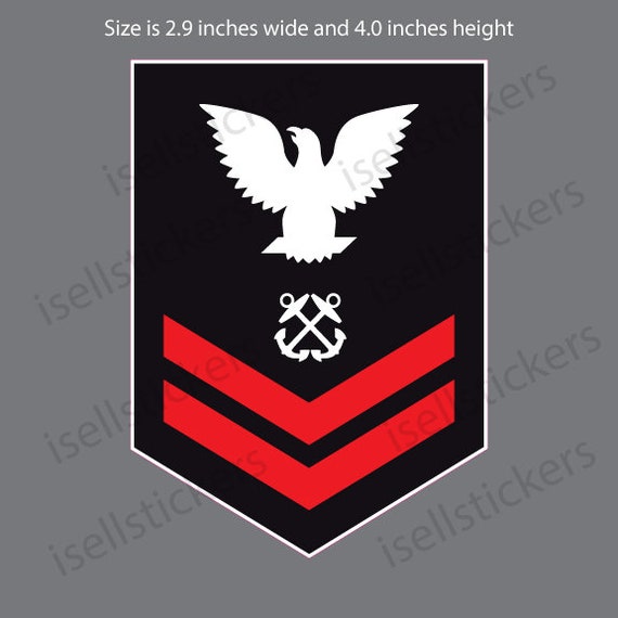 STICKER RANK USN E2 SEAMAN VINYL STICKER RANK USN E2 SEAMAN VINYL