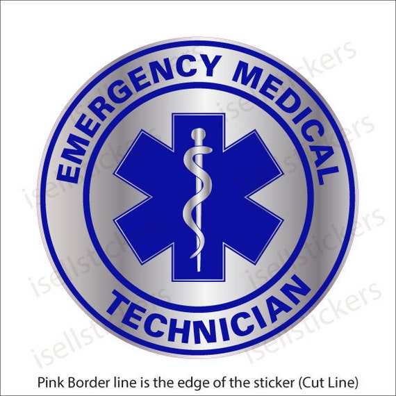 EMS-10012 Reflective EMT EMS Star of Life Euro Emergency Caduceus Bumper Sticker Window Decal EMS-10012 Reflective EMT EMS Star of Life Euro Emergency Caduceus Bumper Sticker Window Decal