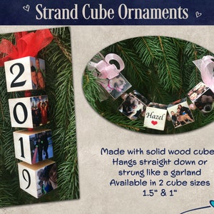 Personalized Multi Cube Ornament Keepsake Gift Family, Friends, Coworkers, Holidays, Birthday, Anniversary, Graduation, Wedding