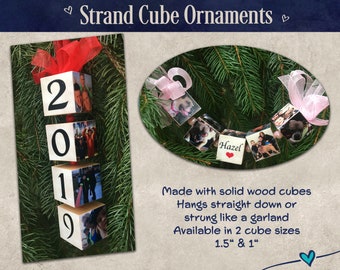 Personalized Multi Cube Ornament Keepsake Gift Family, Friends, Coworkers, Holidays, Birthday, Anniversary, Graduation, Wedding