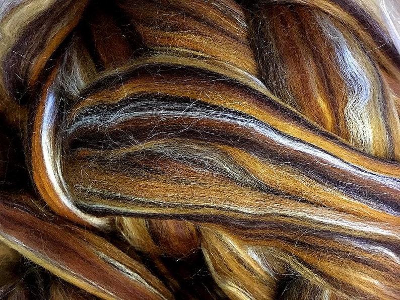 - Bengal Tiger FREE Shipping within US 7030 MerinoTussah Silk ROVING
