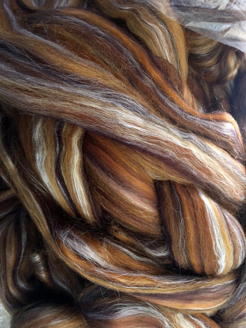 - Bengal Tiger FREE Shipping within US 7030 MerinoTussah Silk ROVING