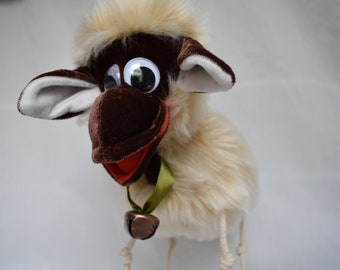 Sheep Puppet Marionette on four strings, puppets on string, sheep puppet, sheep doll, gift for kids, childrens gift