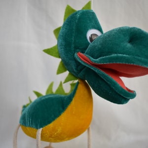 Dinasour Puppet on Strings, Baby Dinasour Marionette Puppet Toy, Dinasour doll Gift for Kids, Educational Toys