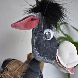 Donkey Marionette Puppet on four Strings, Donkey Soft Toy, Donkey Puppet, Children&#39;s Soft Toys, Children&#39;s Gifts by The Puppet Art