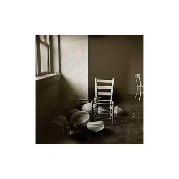 Hotel Room, West Baden Springs Hotel, Indiana - Vintage Photograph -Gelatin Silver Print