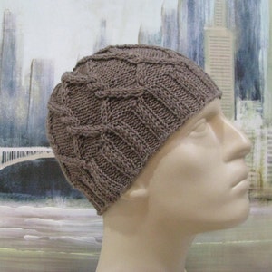 Padrão de chapéu masculino &#39;Kyle&#39;, padrão de chapéu de malha masculino, chapéu de inverno, gorro