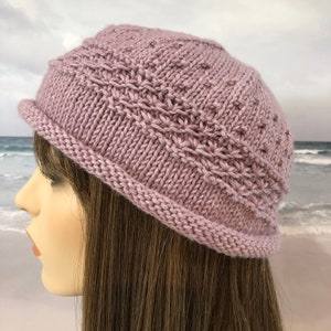 Instant Download Knit Hat, Chemo Hat Knitting pattern ' Mary-Mary'  for chemo hat.