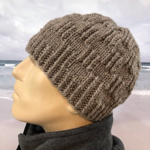 Instant Download Knit Hat Knitting Pattern for Men's Hat - Etsy