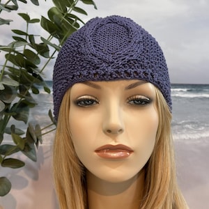 Knit Chemo Hat Pattern: 'Twila' (Instant Download) - English only
